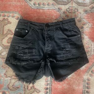 ONE TEASPOON - One by One Teaspoon Hawks High-Waisted Denim Short